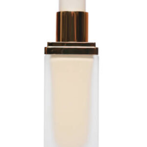 One bottle of skin foundation isolated on white