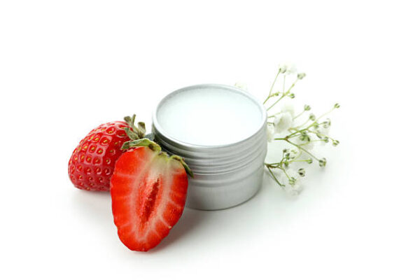 Eco lip balm isolated on white background