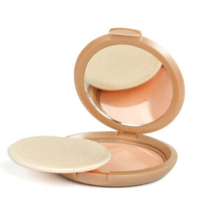 Powder box on a white background